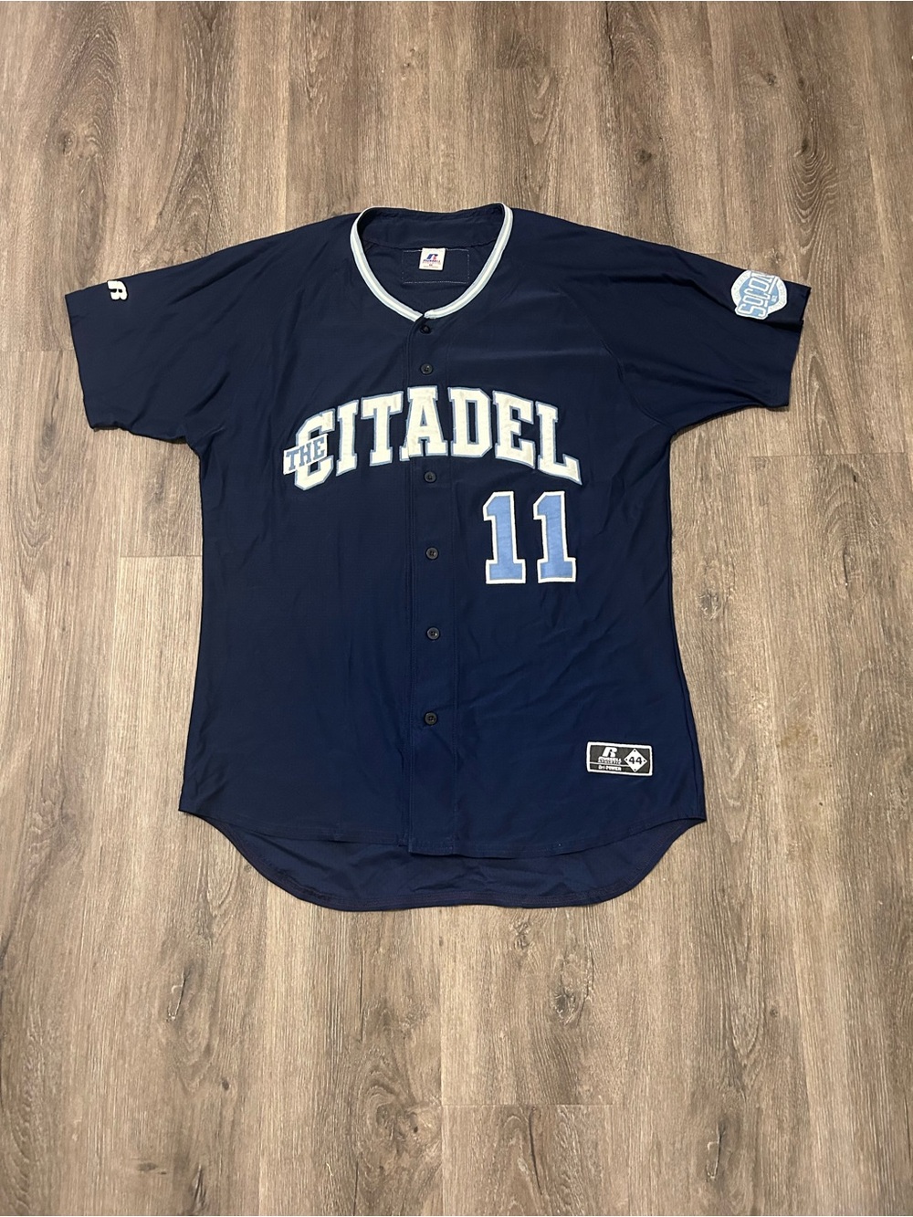 Vintage Russell Citadel Bulldogs #11 Game Worn Jersey Collectors Size 44 Rare